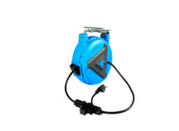 Elektrikli Geri Çekilebilir Hortum Makaraları Davul ABS Plastik PU Mesh Otomatik Hava Suyu Uygulamalı