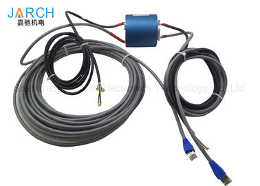 1 kanallı Ethernet slip ring, Delik kayma halkası üzerinden güç / sinyal Max Hız: 500RPM