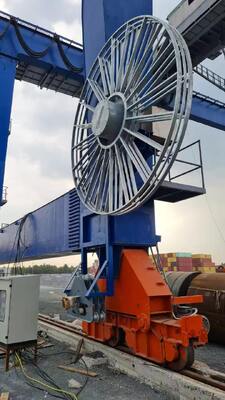 High current Crane Cable Reel Motorized Cable Drum with cable 100m