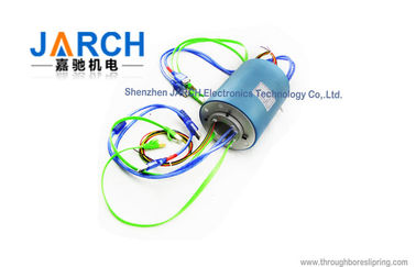 500Rpm 2 USB Sinyali Ethernet Through Through Bore Slip Ring Boyutu 30mm 2 Channel 1000M