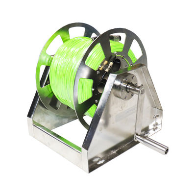 Slip Ring Fiber Optik El Krank Kablo Makarası 200mts El Krank Su Hortum Makarası